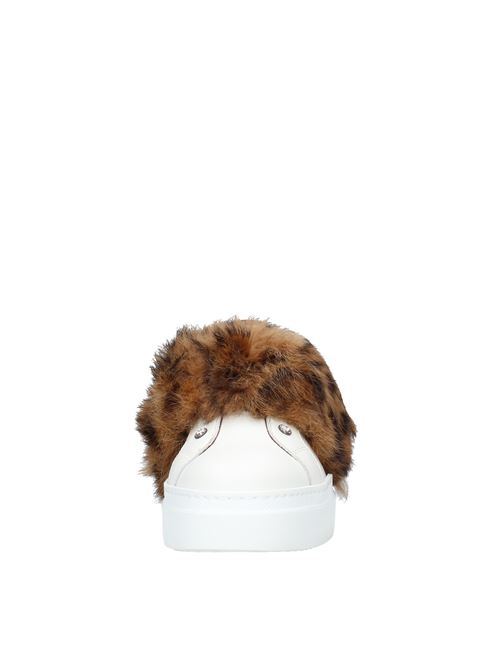 Sneakers in pelle e pelliccia ED PARRISH | CKLD-FA42BIANCO